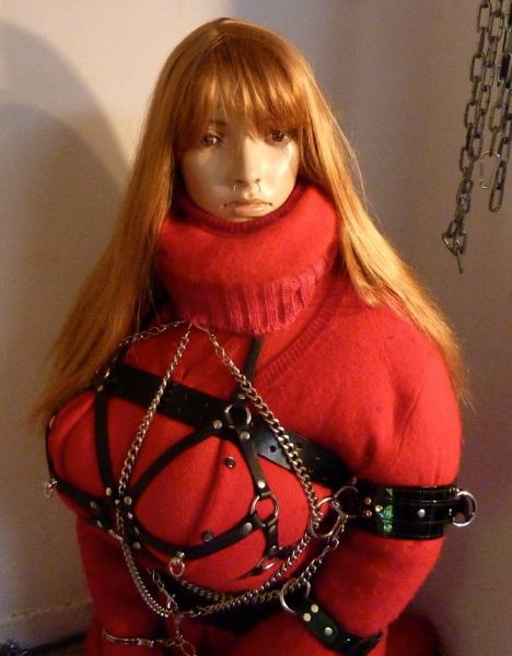 Ann the Sweater Girl Slave Doll
In tight bondage.
